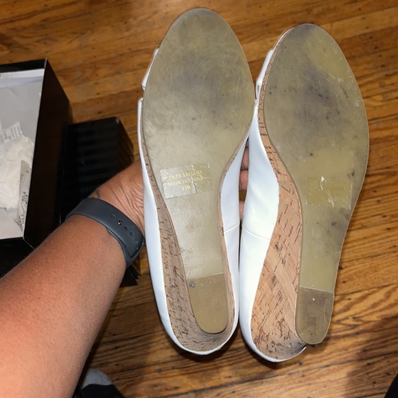 🌹Colin Stuart White Leather Wedge Shoes 🌹 - Picture 6 of 6